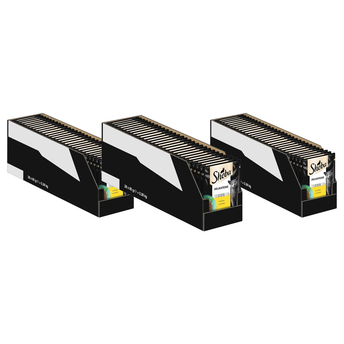 Sheba Delikatesse natvoer kattenvoer kip in gelei 28 x 85 g - 3-pack