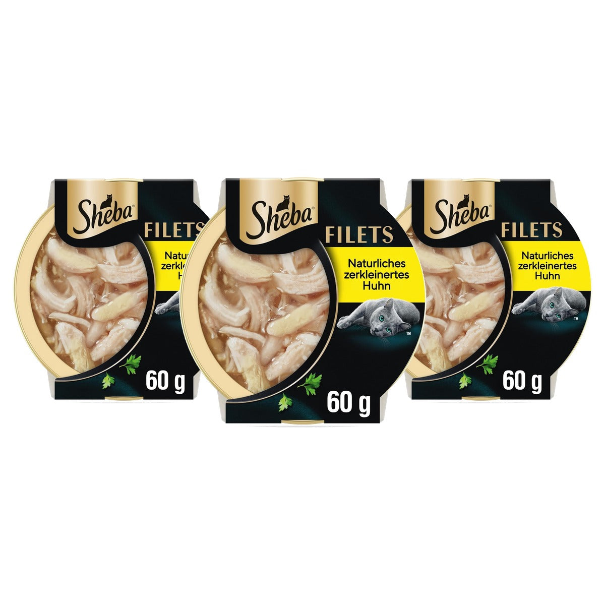 Sheba Filets natvoer kattenvoer kip 16 x 60 g - 3-pack