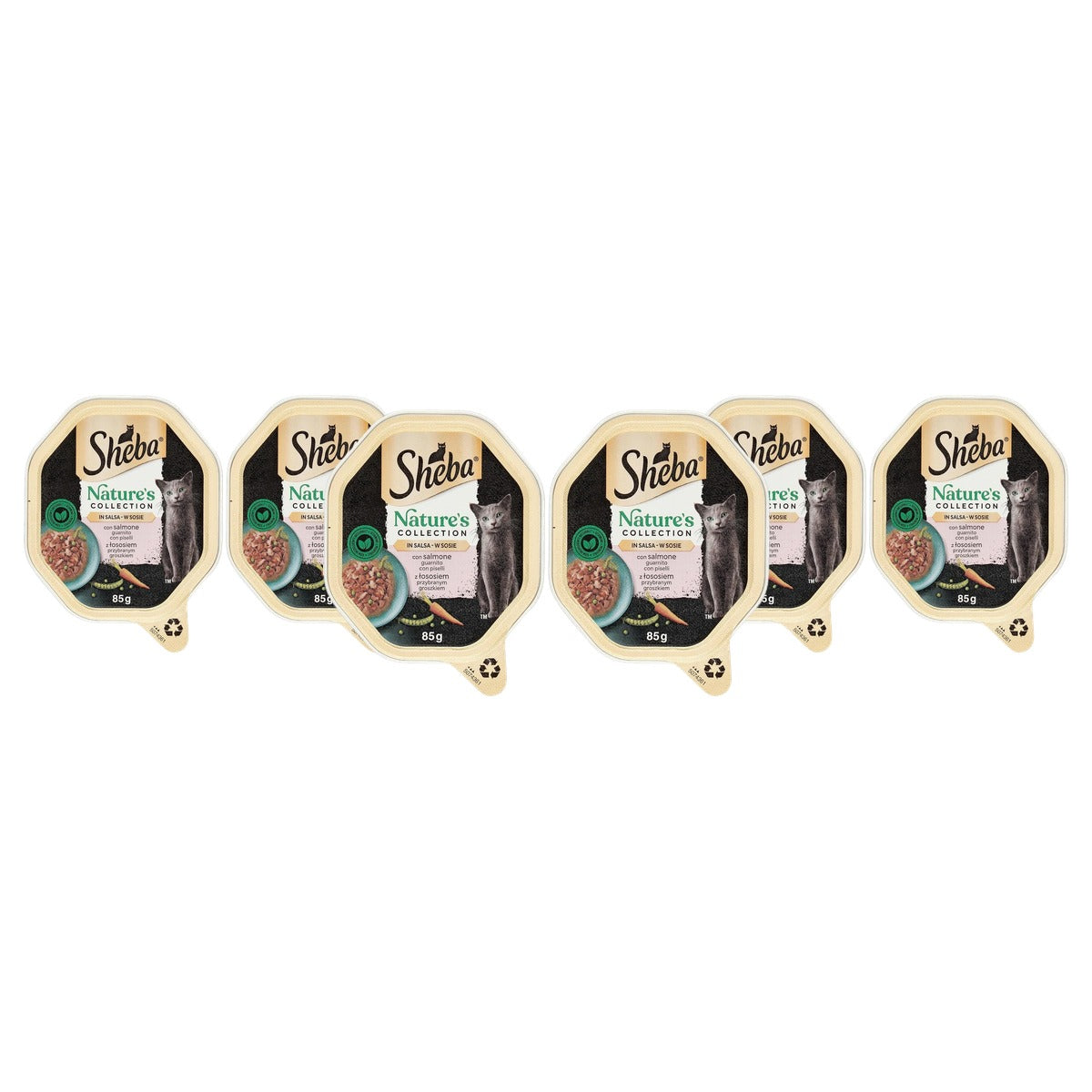Sheba Nature's Collection natvoer kattenvoer zalm en erwten 22 x 85 g - 3-pack
