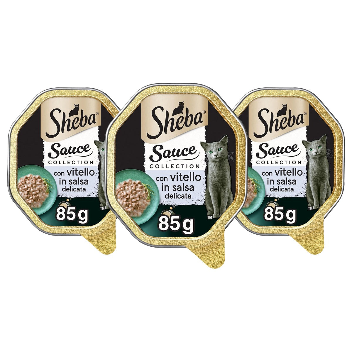 Sheba Sauce Collection natvoer kattenvoer kalf 85 g - 3-pack
