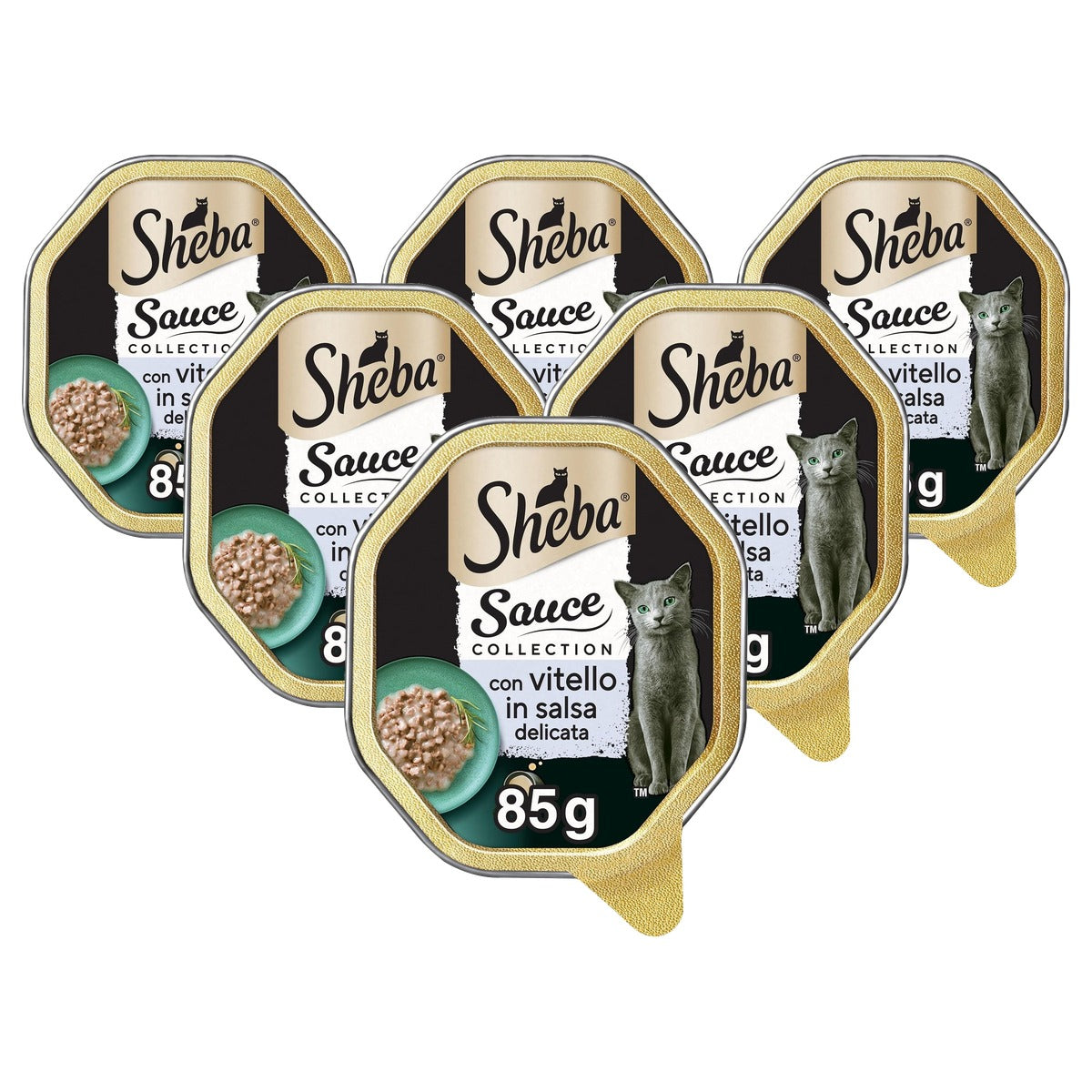 Sheba Sauce Collection natvoer kattenvoer kalf 85 g - 6-pack