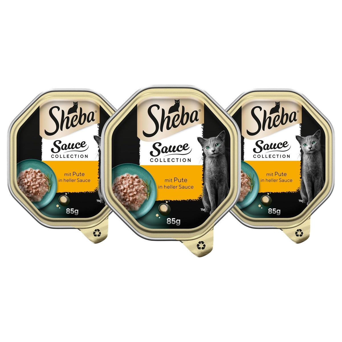 Sheba Sauce Collection natvoer kattenvoer kalkoen 2 x 11 x 85 g - 3-pack