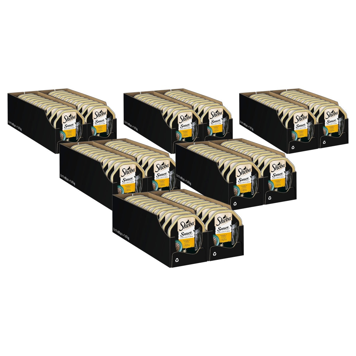 Sheba Sauce Collection natvoer kattenvoer kalkoen en groenten 2 x 11 x 85 g - 6-pack