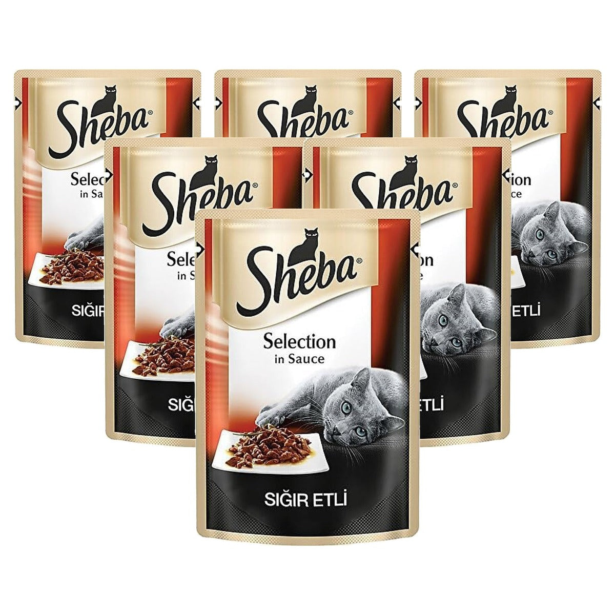Sheba Saus Collection Lover natvoer kattenvoer rundvlees 85 g - 6-pack