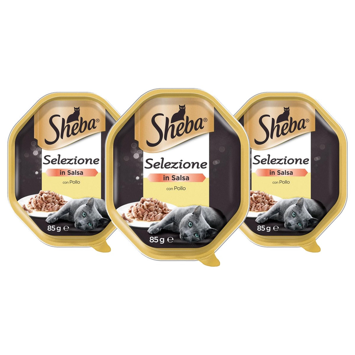 Sheba Selectie in Saus natvoer kattenvoer Kip 22 x 85 g - 3-pack