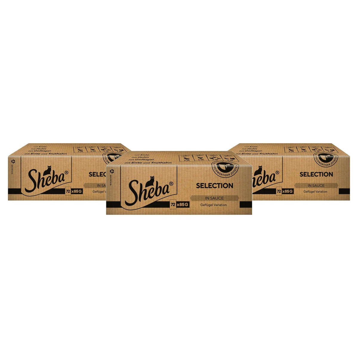 Sheba Selection natvoer kattenvoer gevogelte in saus 72 x 85 g - 3-pack