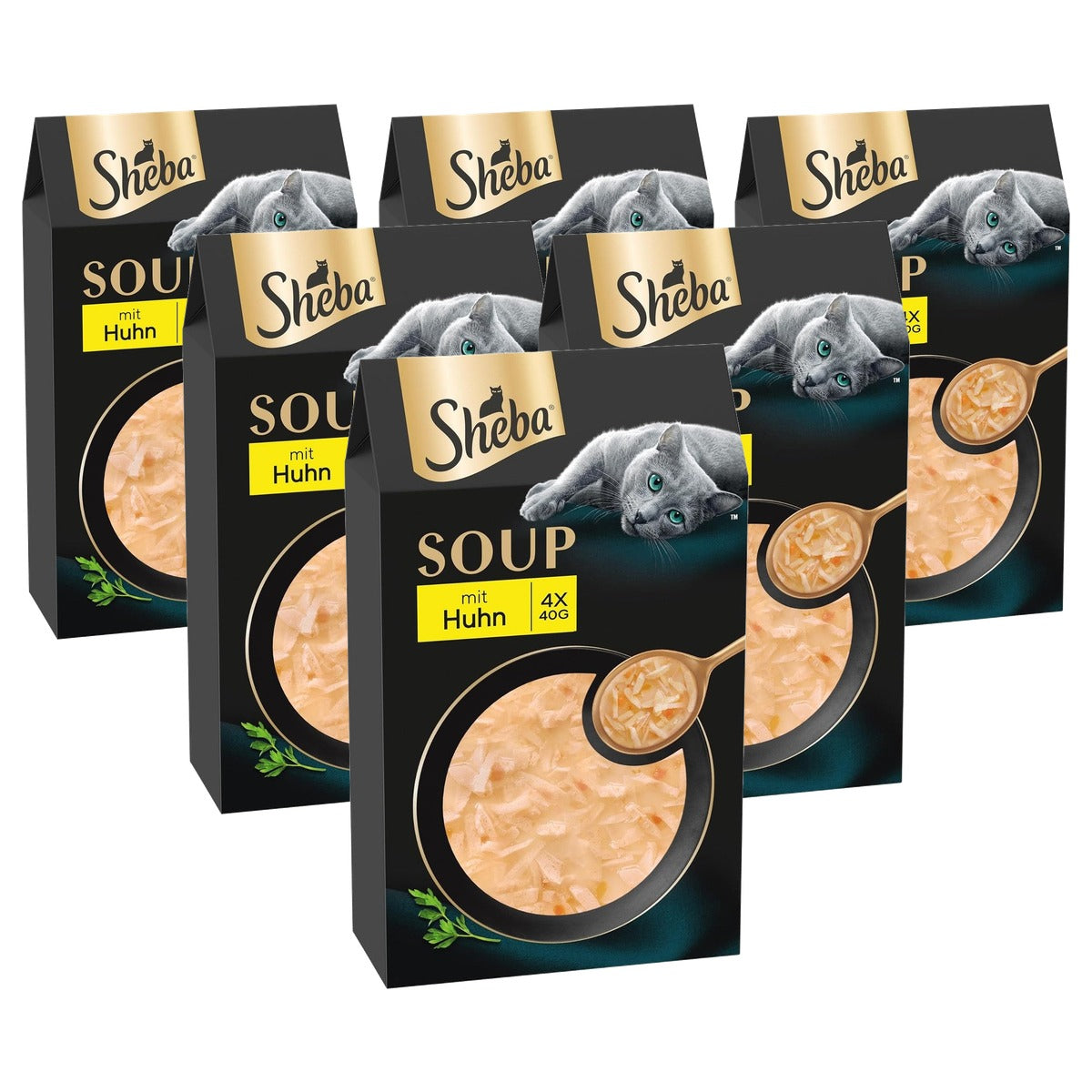 Sheba Soup Adult kattensoep kip 10 x 4 x 40 g - 6-pack