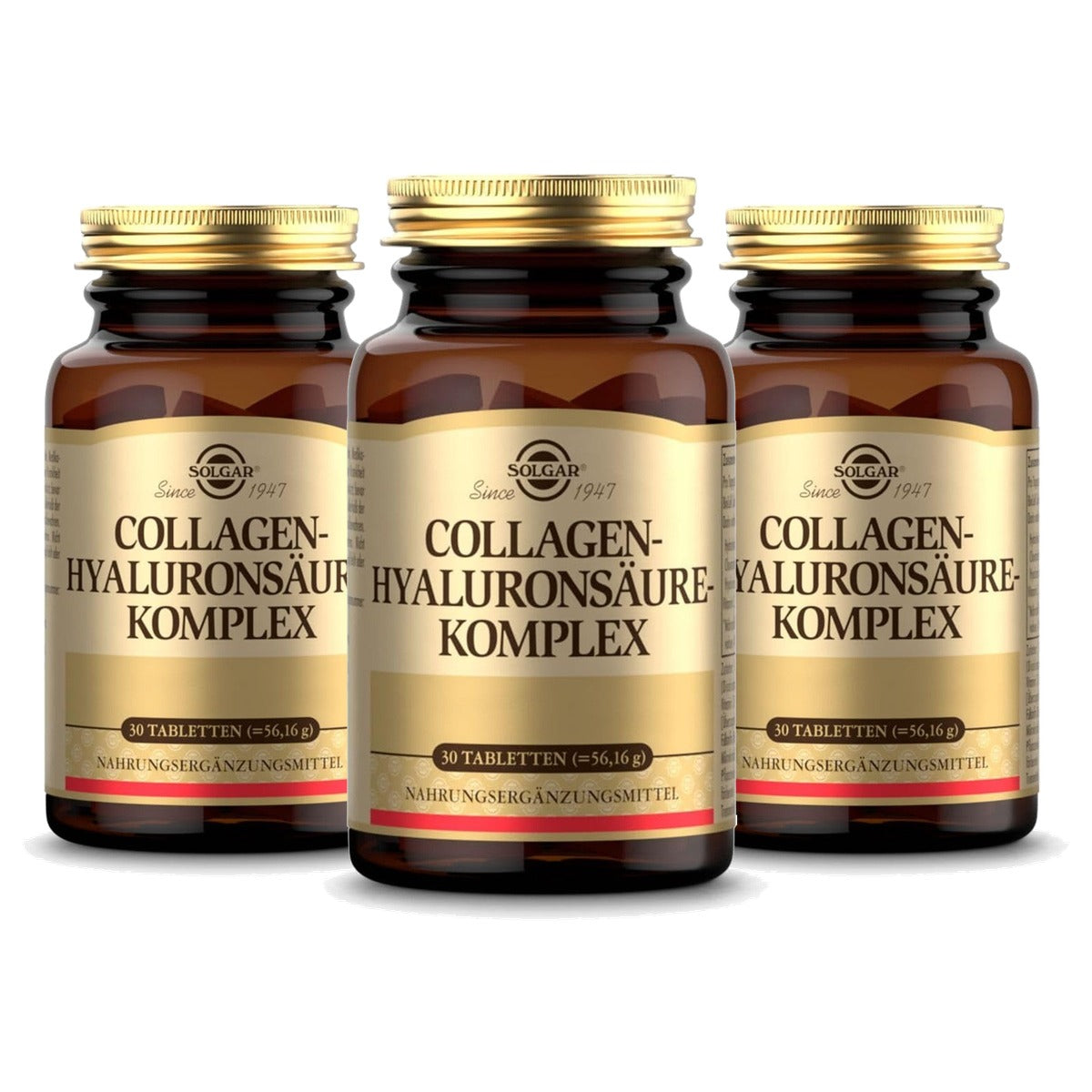 Solgar Collageen Hyaluronzuur Complex met Vitamine C 30 Tabletten - 3-pack