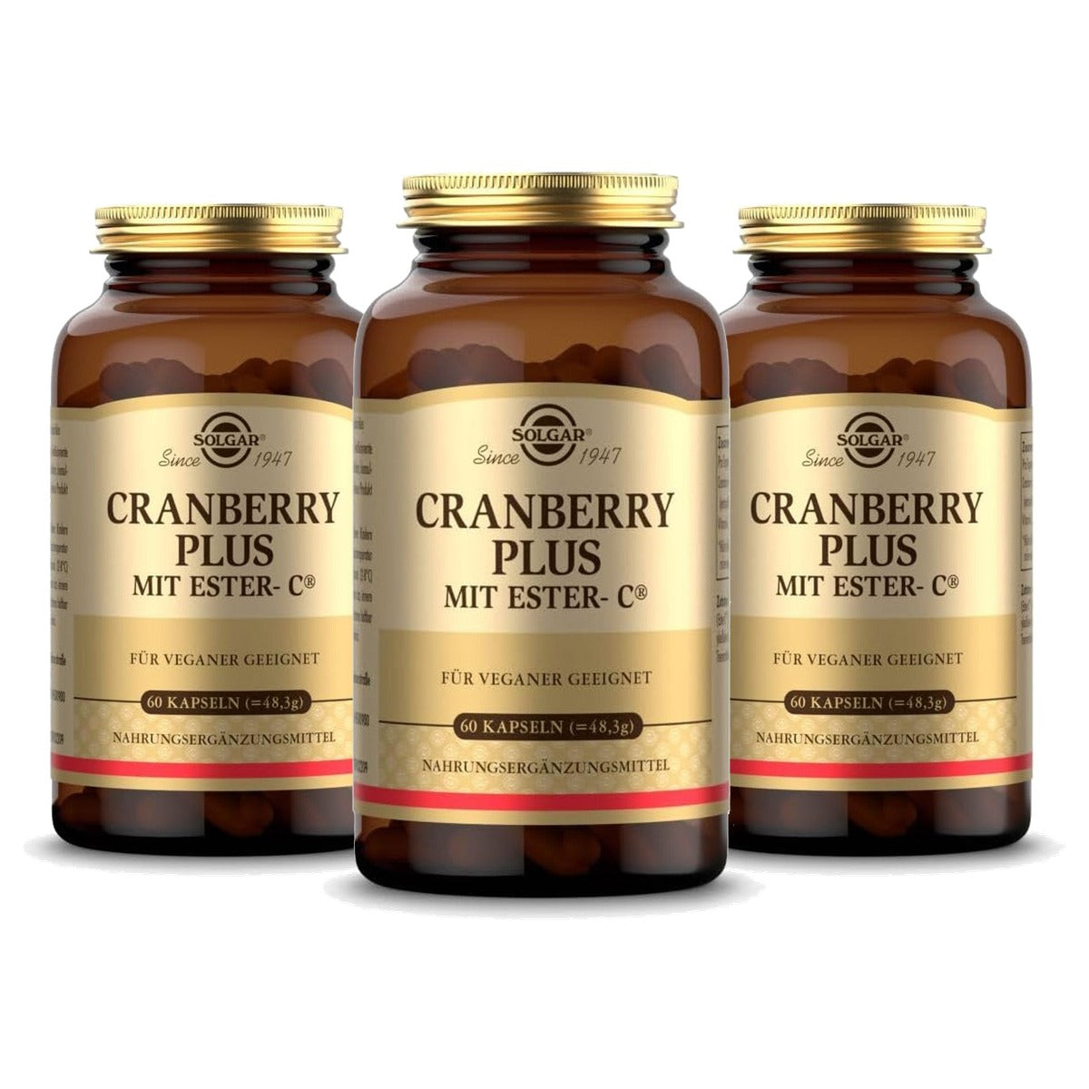 Solgar Cranberry Plus met Ester-C 30 Dagen Voorraad - 3-pack