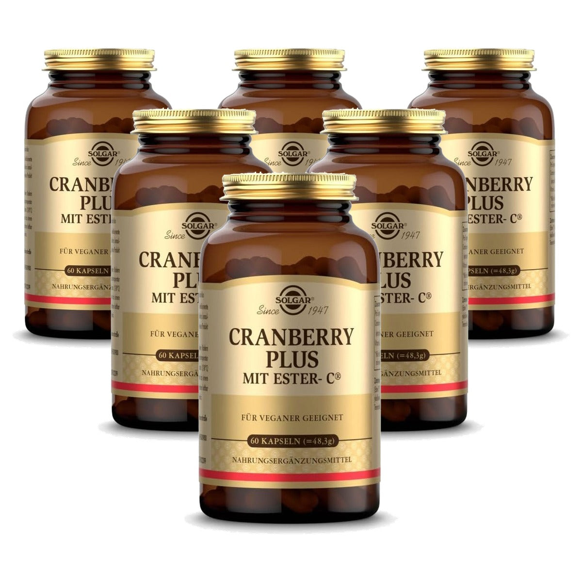Solgar Cranberry Plus met Ester-C 30 Dagen Voorraad - 6-pack
