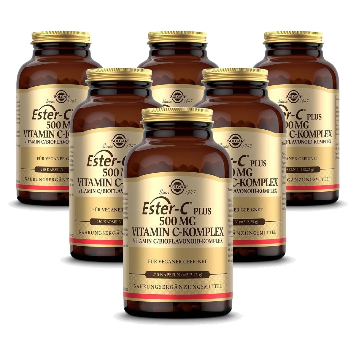 Solgar Ester-C Plus 500 mg Vitamine C-complex 250 Capsules - 6-pack