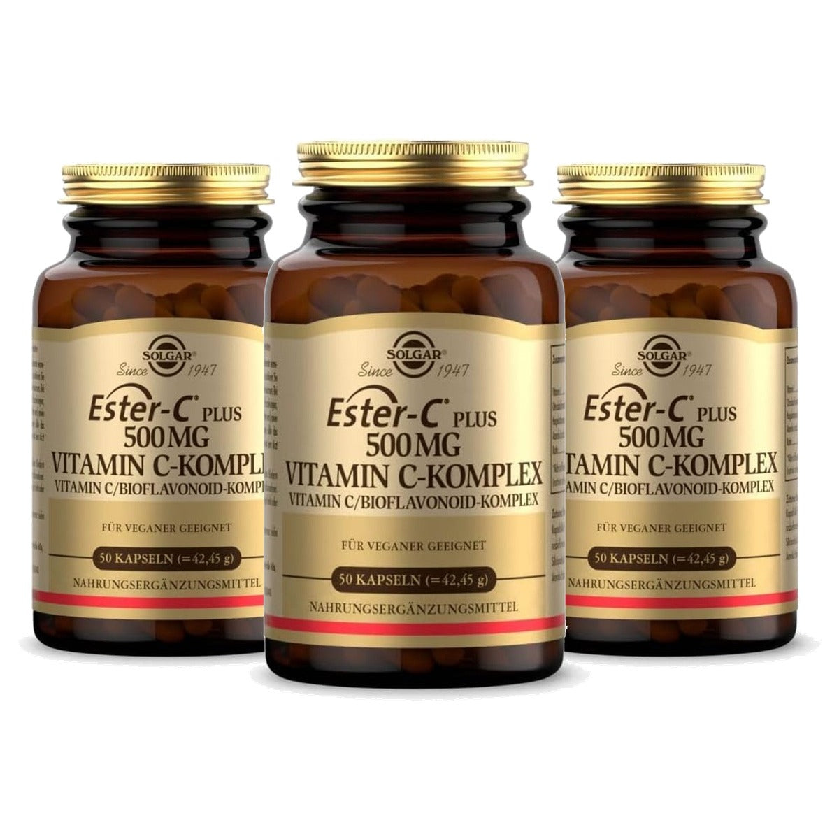 Solgar Ester-C Plus 500 mg Vitamine C-complex 50 Capsules - 3-pack