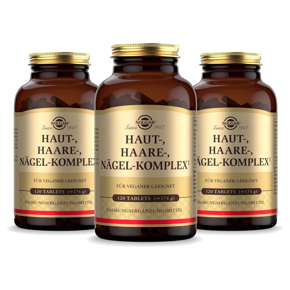 Solgar Complex voor Huid, Haar en Nagels met MSM 120 Tabletten - 3-pack