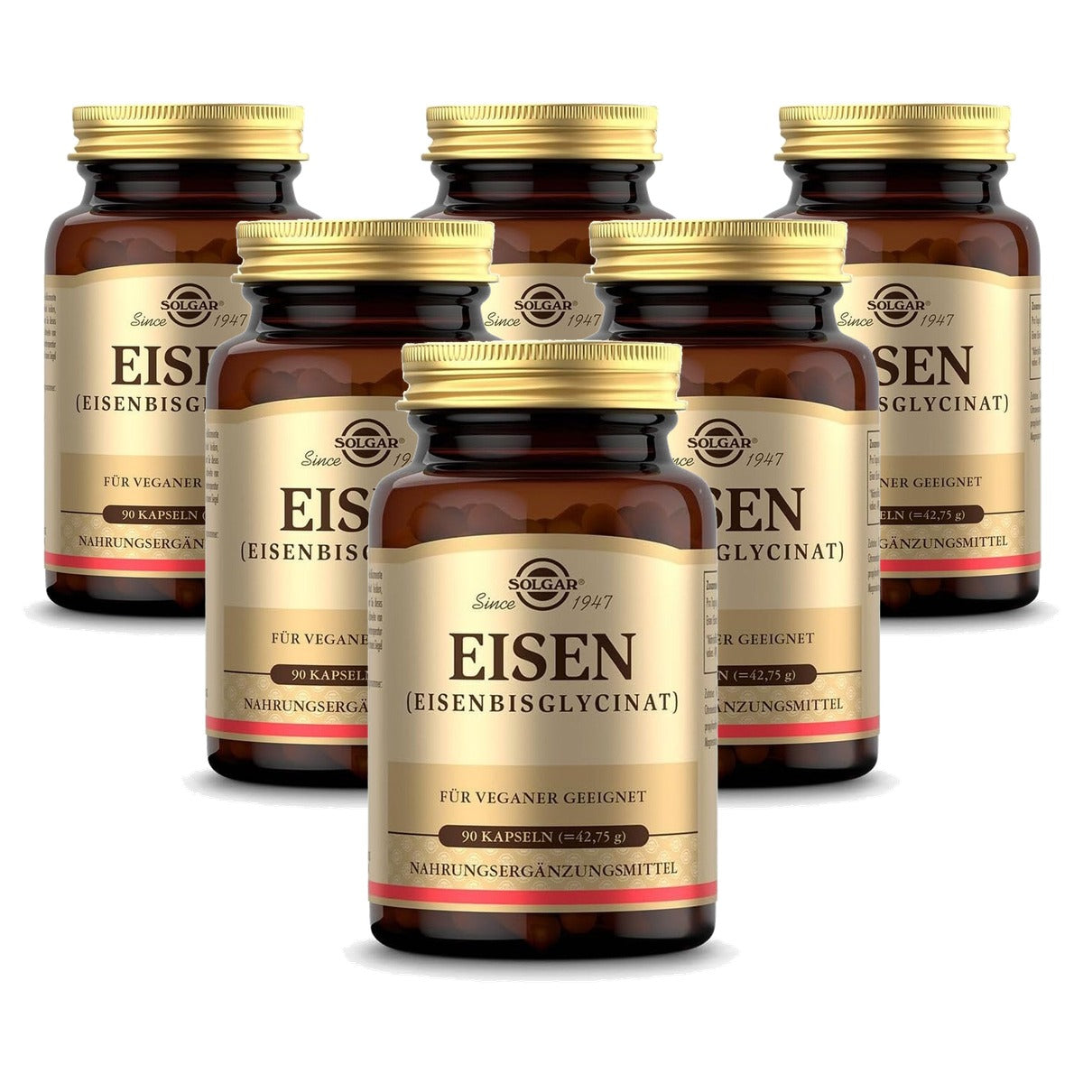 Solgar IJzer 20 mg Maagvriendelijk 90 Capsules - 6-pack