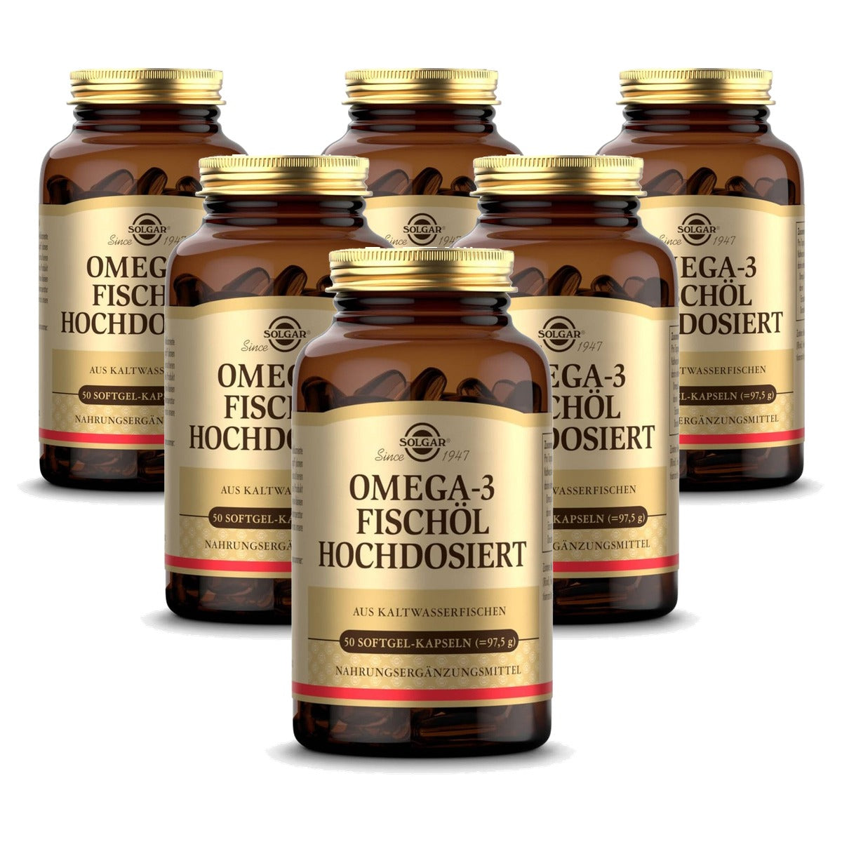 Solgar Omega-3 Visolie Hoge Dosis 50 Softgelcapsules - 6-pack