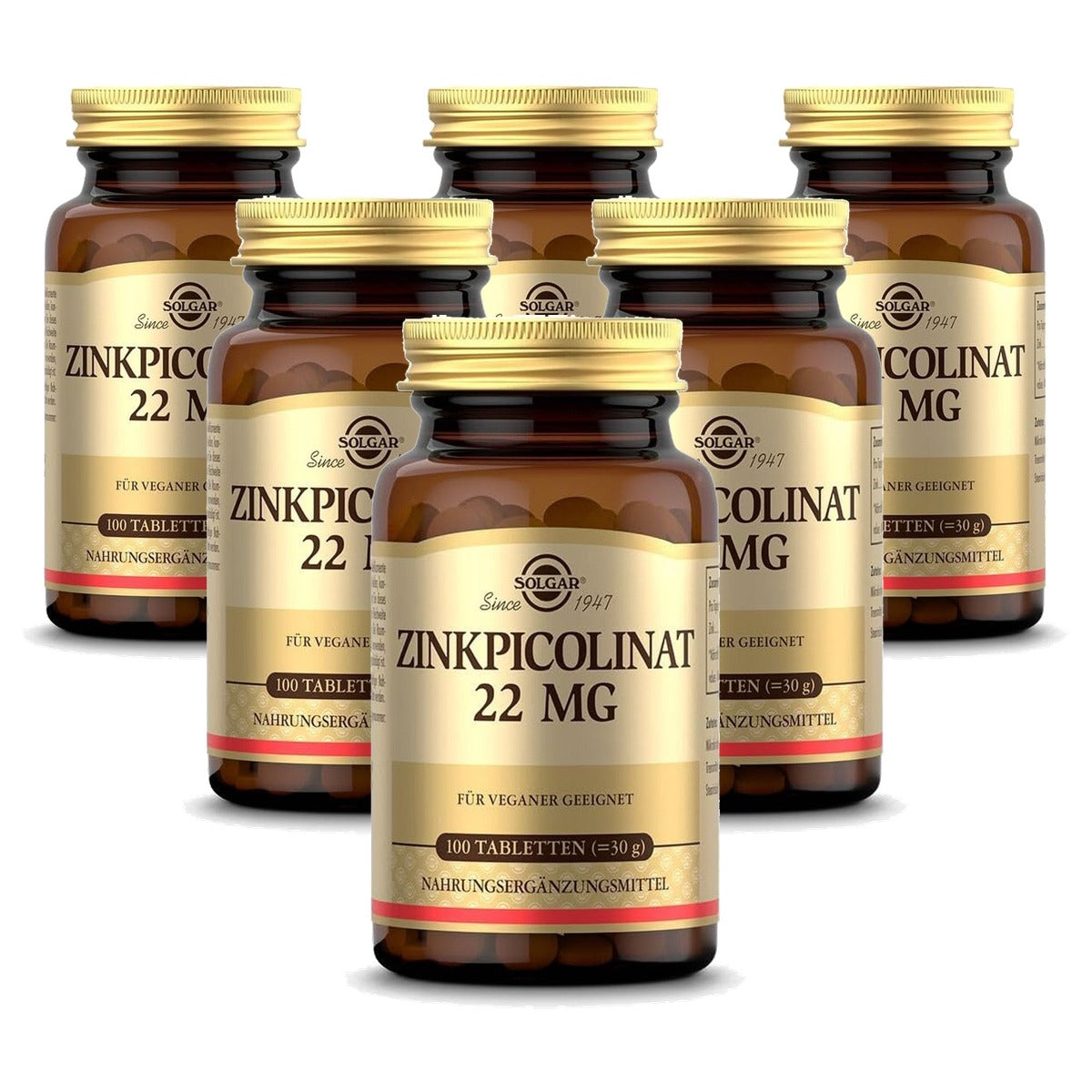 Solgar Zinkpicolinaat 100 Veganistische Tabletten - 6-pack