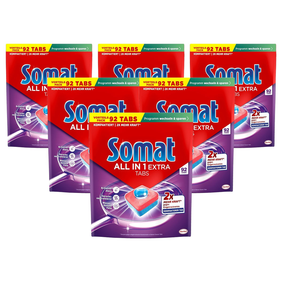 Somat All in 1 Extra vaatwassertabs 92 AW - 6-pack