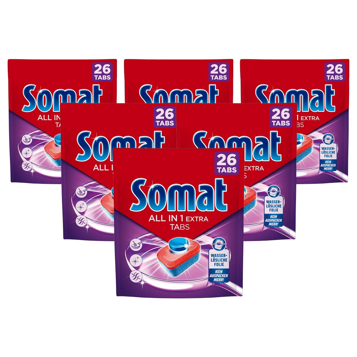 Somat All in 1 Extra vaatwastabletten (26 AW) - 6-pack