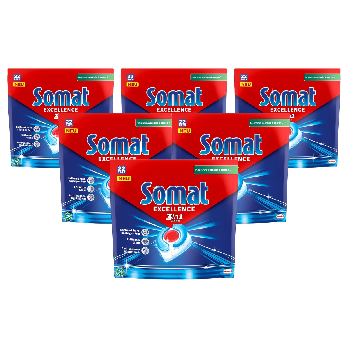 Somat Excellence 3-in 22 AW 6 x 1 caps - Voordeelverpakking