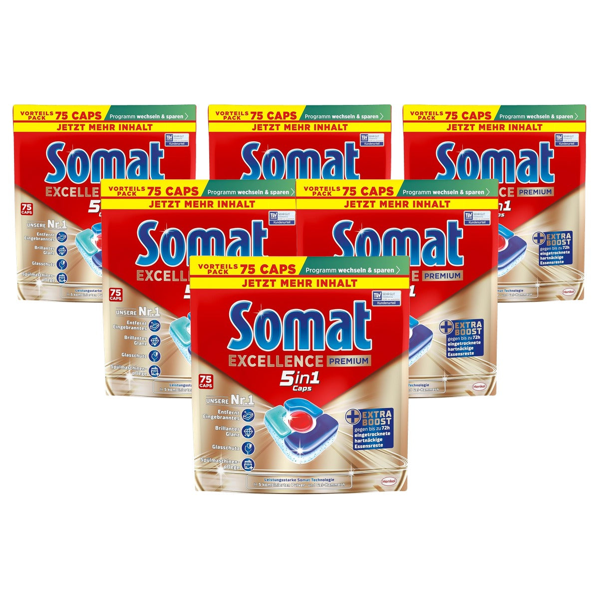 Somat Excellence Premium 5-in-1 capsules 6 x 75 caps - Voordeelverpakking