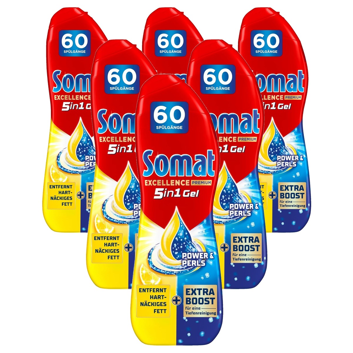 Somat Excellence Premium 5-in-1 Gel Power & Perls 6 x 960 ml - Voordeelverpakking