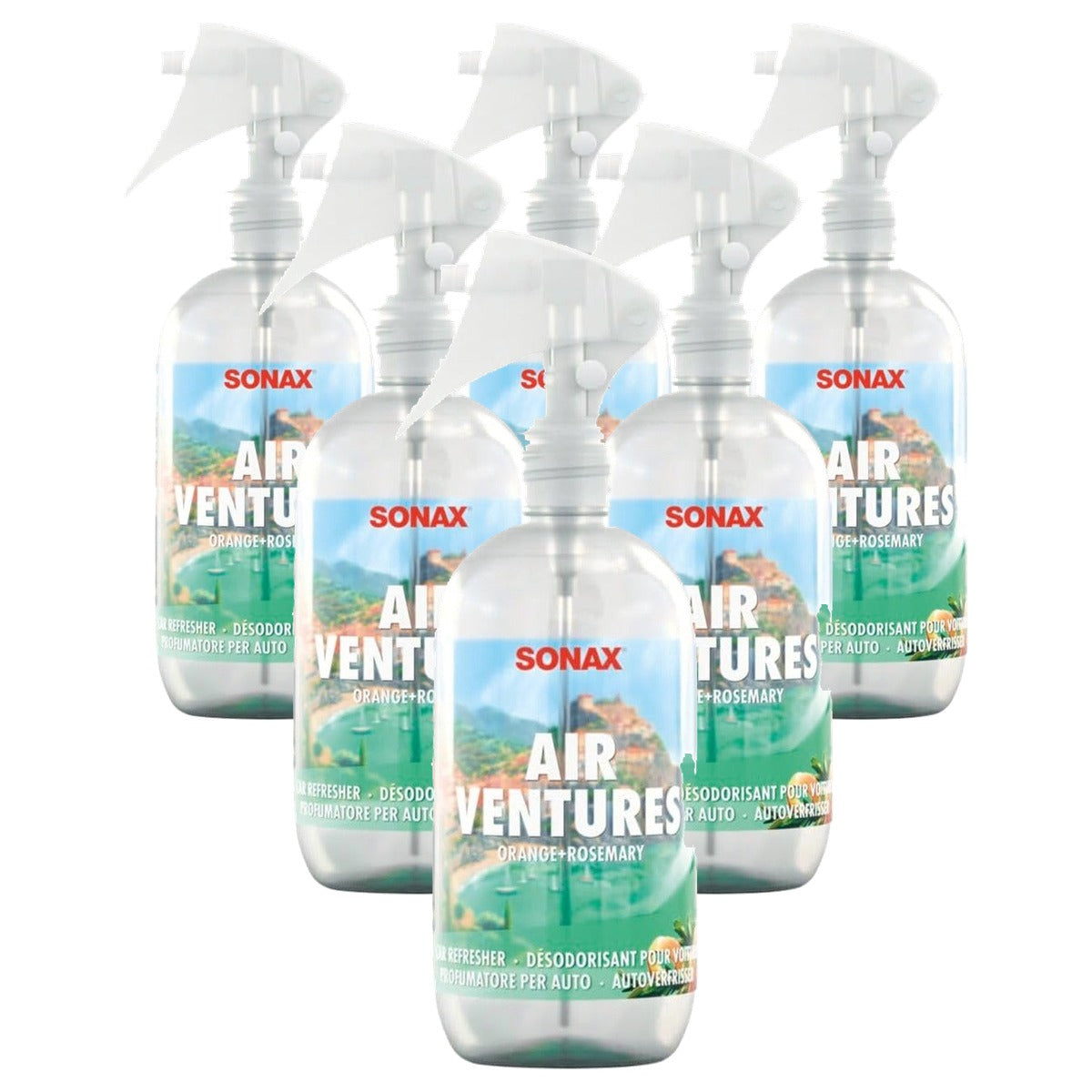 SONAX AirVentures Autoverfrisser Oranje + Rozemarijn 6 x 300 ml - Voordeelverpakking