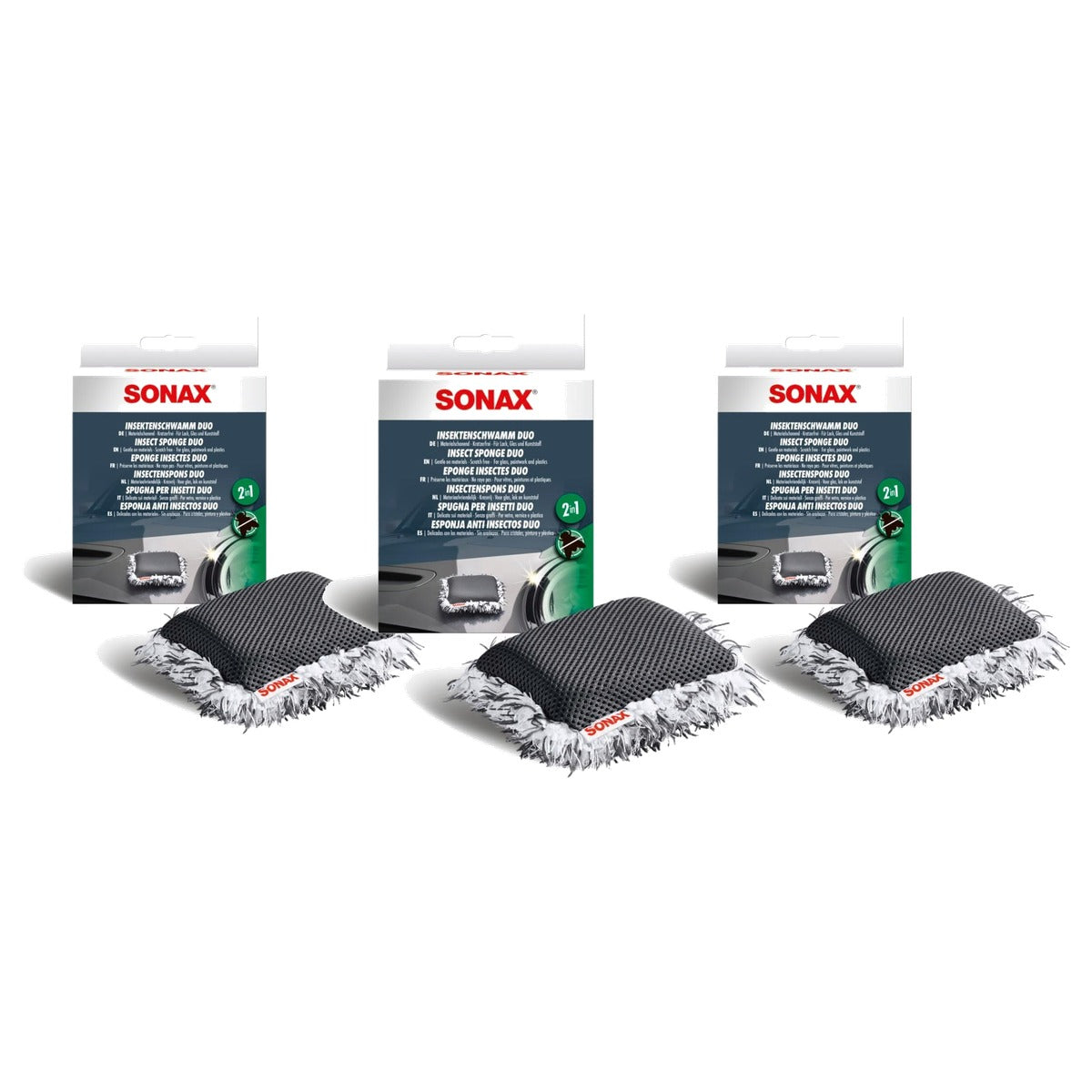 SONAX Insectenspons Duo 3 x 1 stuk - Voordeelverpakking