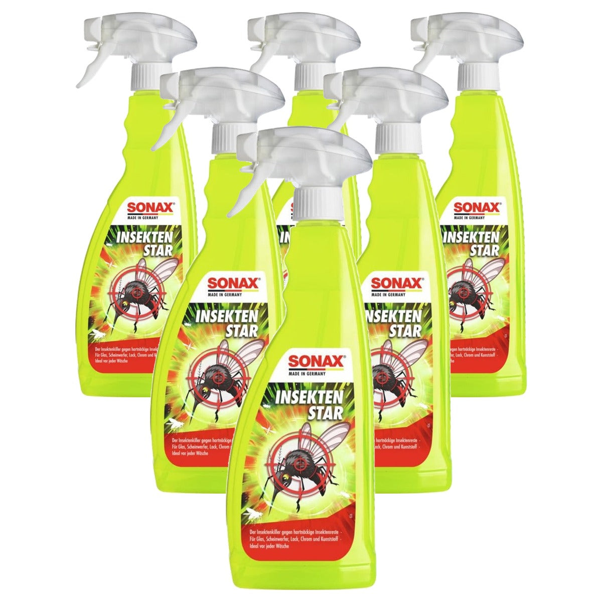 SONAX InsektenStar 233400 Insectenreiniger 6 x 750 ml - Voordeelverpakking
