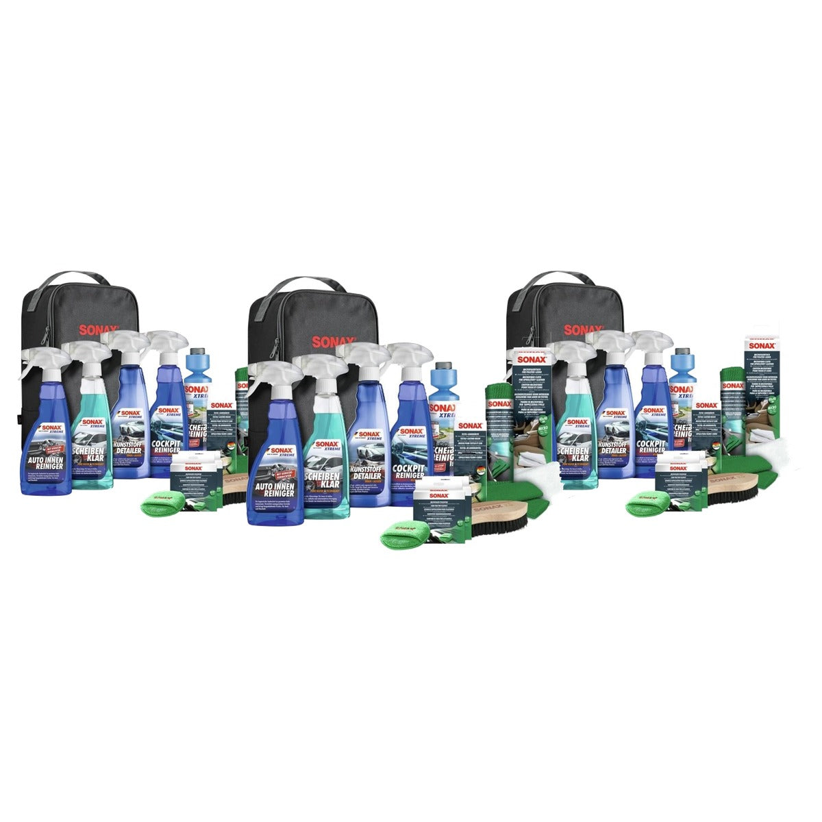 SONAX Interieur + ruitenset incl. tas (11-delig) - 3-pack
