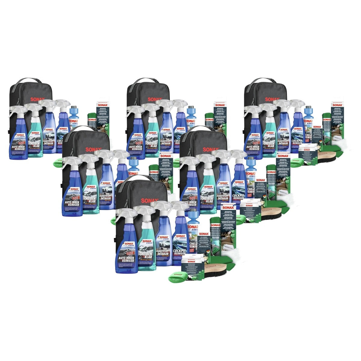 SONAX Interieur + ruitenset incl. tas (11-delig) - 6-pack