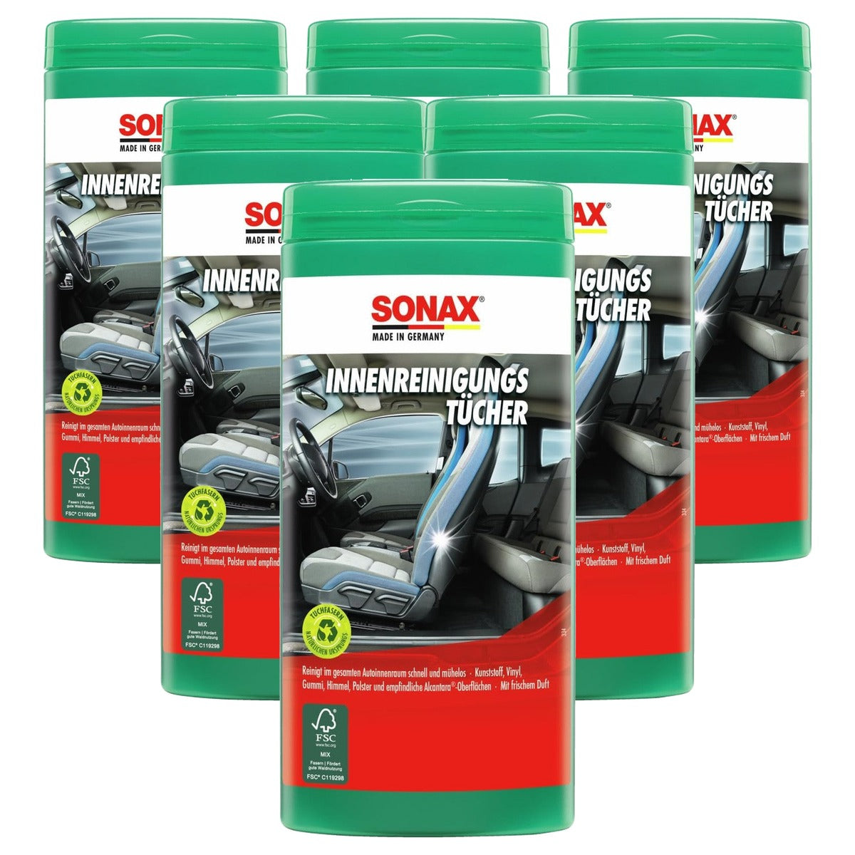 SONAX interieurreinigingsdoekjes box - 6-pack