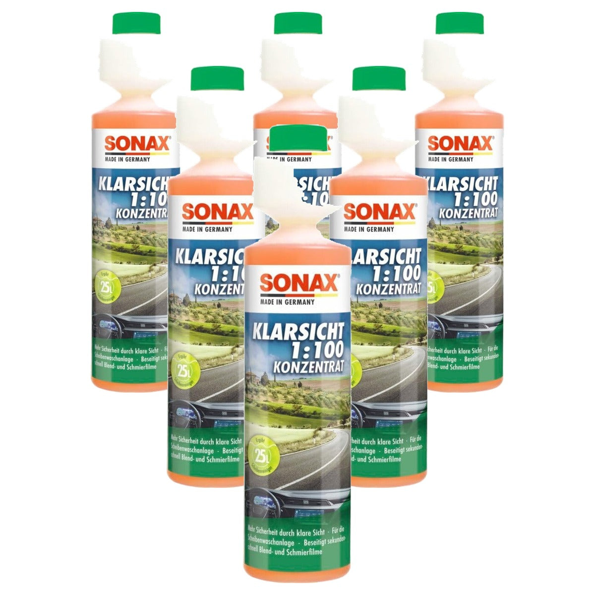 SONAX KlarSicht 1:100 concentraat 6 x 250 ml - Voordeelverpakking