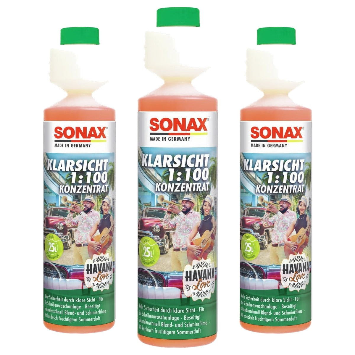 SONAX KlarSicht 1:100 Concentraat Havana Love 3 x 250 ml - Voordeelverpakking