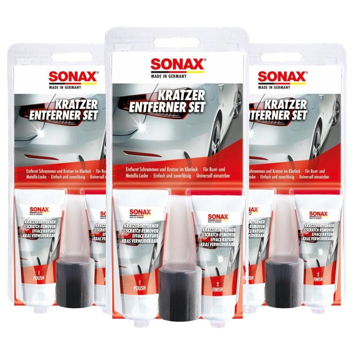 SONAX Krassenverwijderaarset lak 3 x 50 ml - Voordeelverpakking