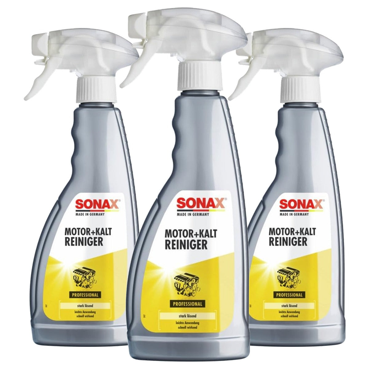 SONAX Motor- en koudreiniger 3 x 500 ml - Voordeelverpakking