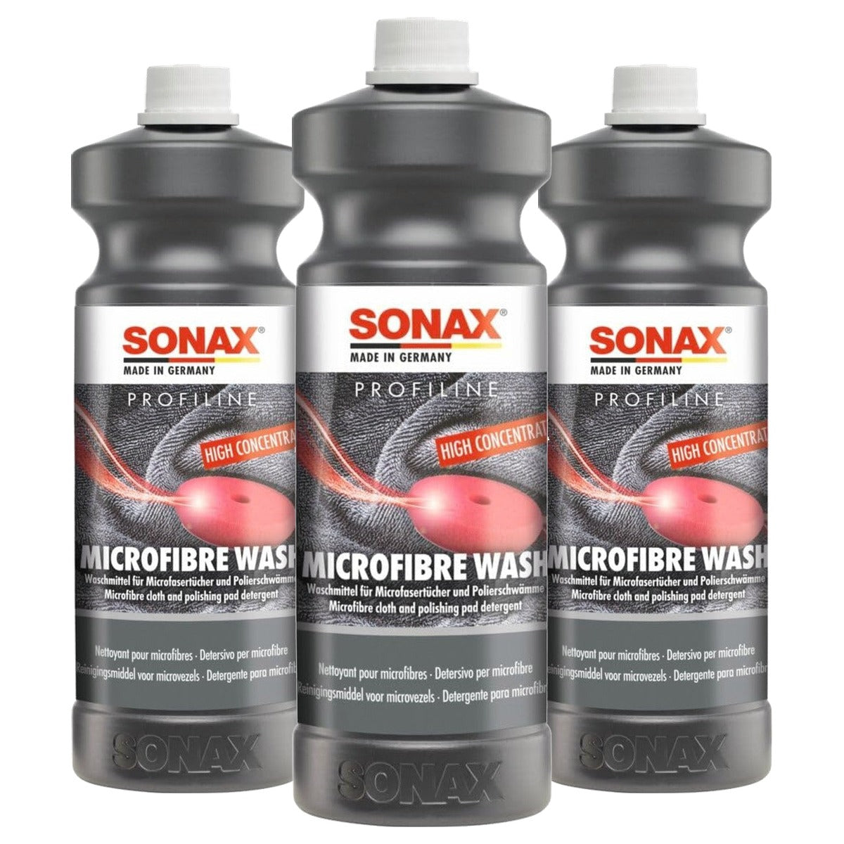 SONAX Profiline Microvezelwasmiddel 3 x 1 liter - Voordeelverpakking
