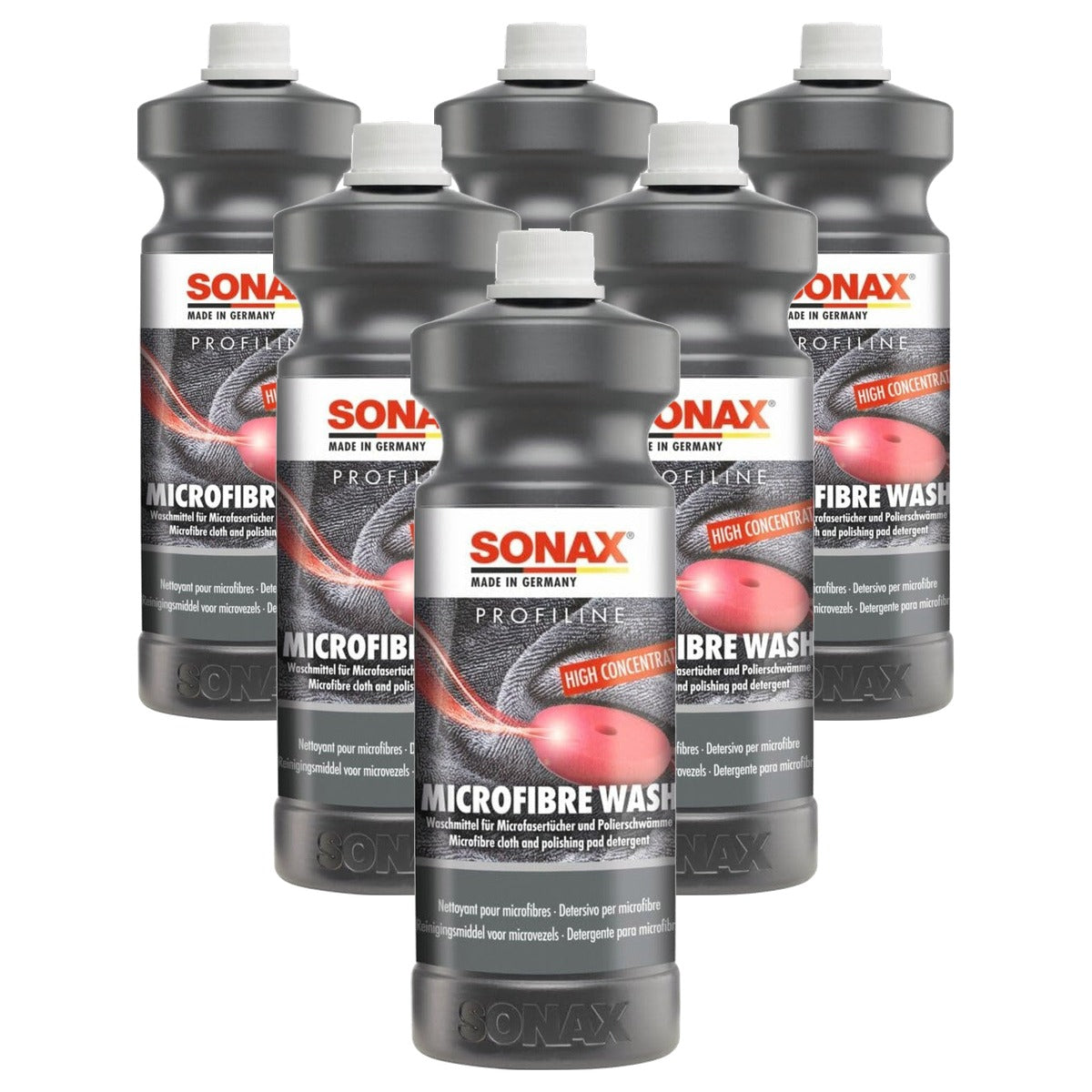 SONAX Profiline Microvezelwasmiddel 6 x 1 liter - Voordeelverpakking