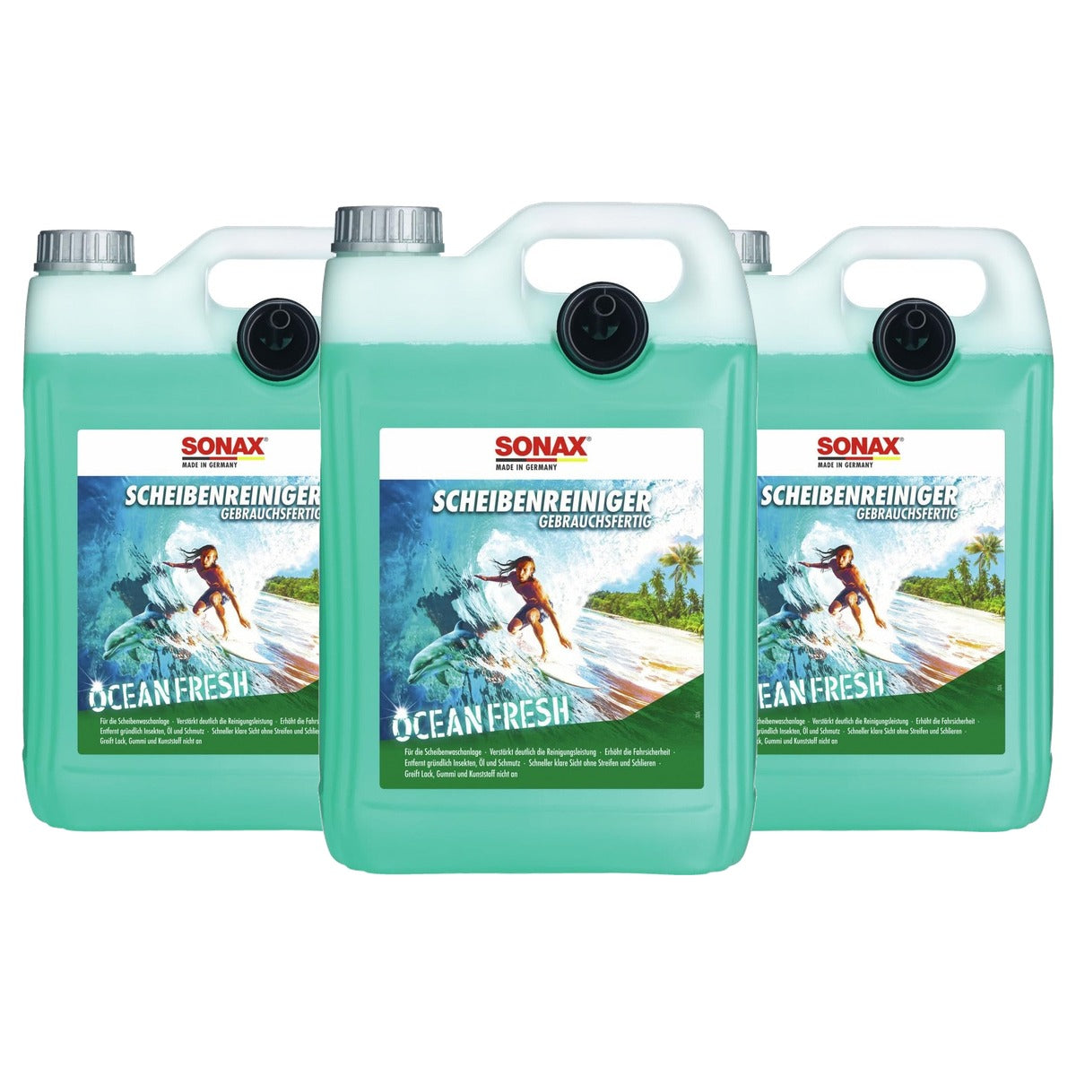 SONAX Ruitenreiniger gebruiksklaar Ocean-Fresh 3 x 5 liter - Voordeelverpakking