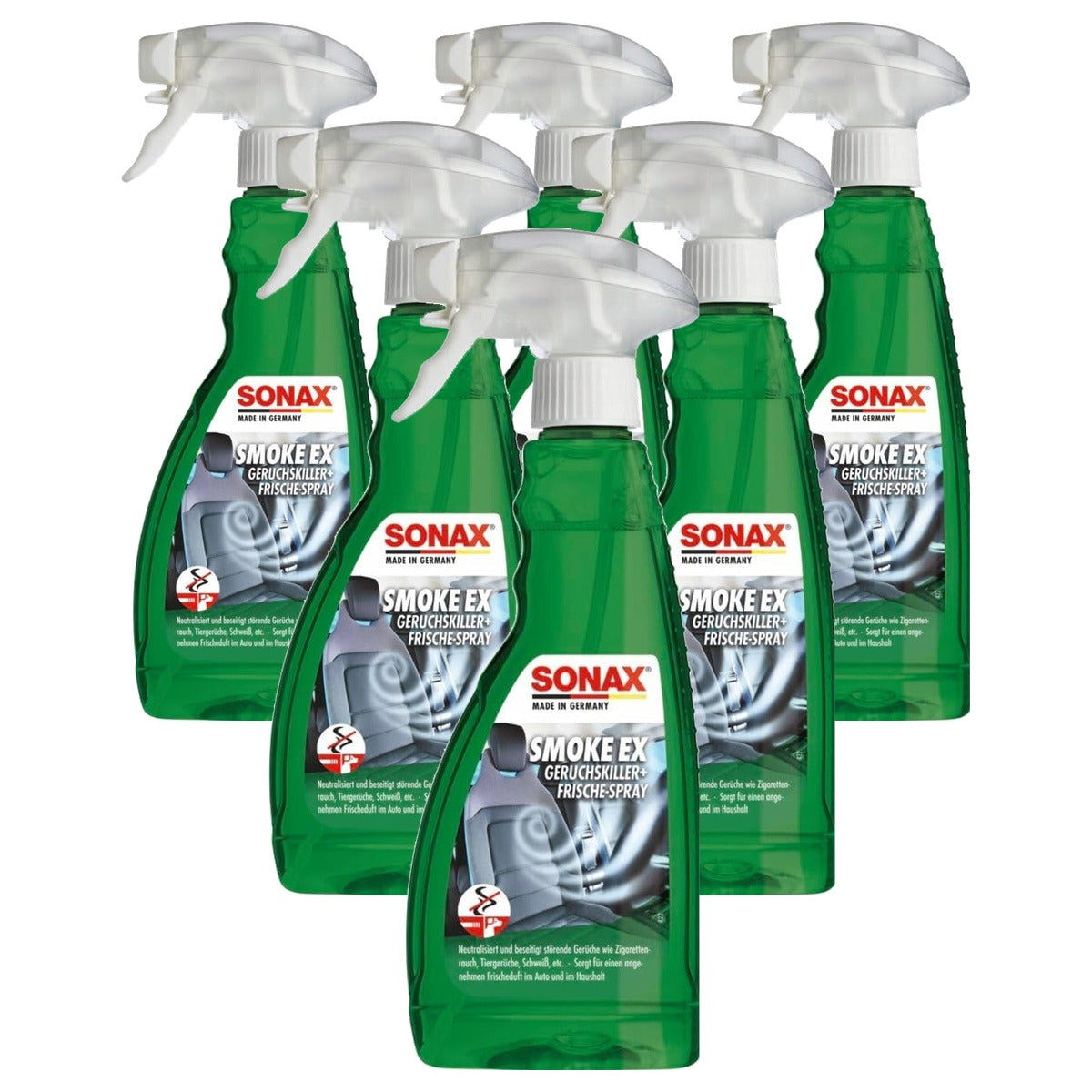 SONAX SmokeEx Geurkiller & Fresh Spray 6 x 500 ml - Voordeelverpakking