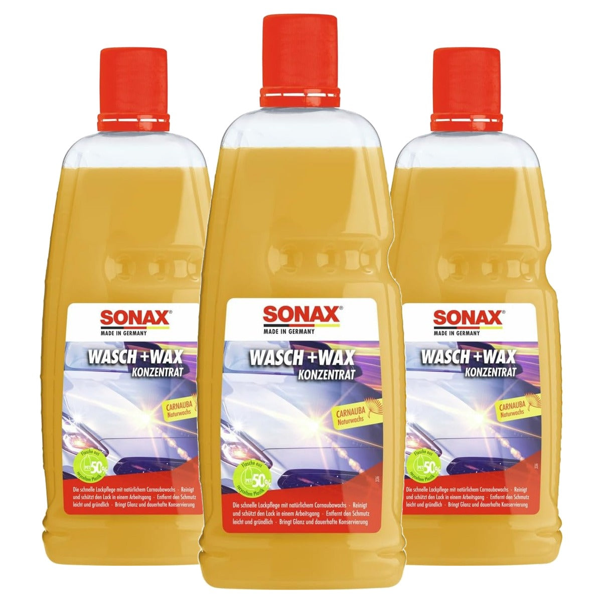 SONAX Was+Wax 3 x 1 liter - Voordeelverpakking