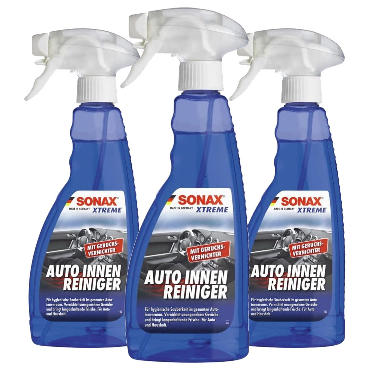 SONAX XTREME Auto-interieurreiniger 3 x 500 ml - Voordeelverpakking