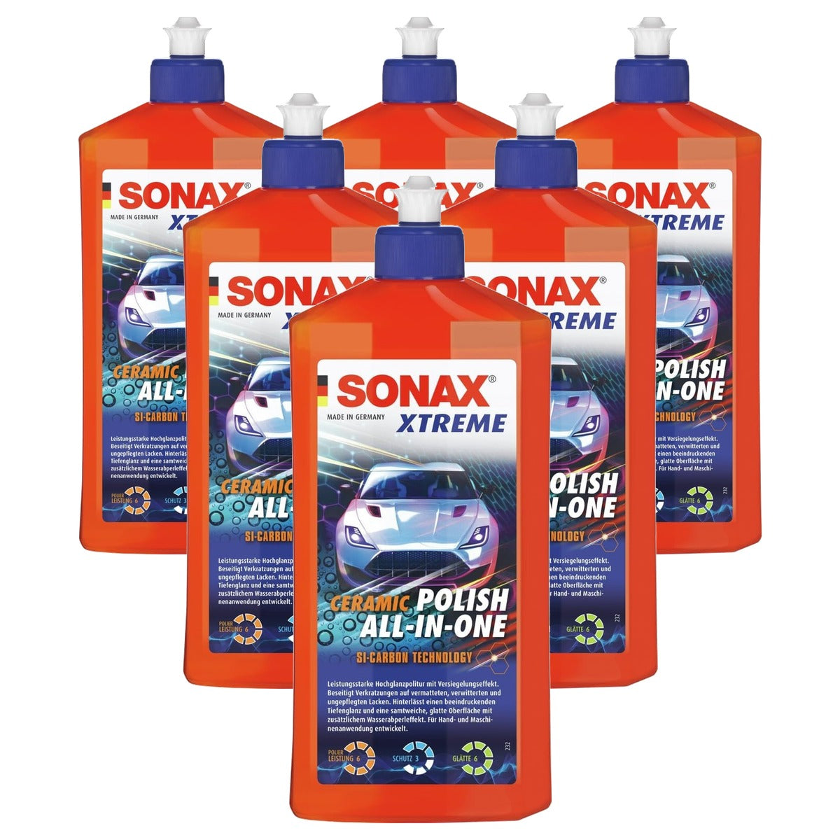 SONAX Xtreme Ceramic Polish All-in-One 6 x 500 ml - Voordeelverpakking