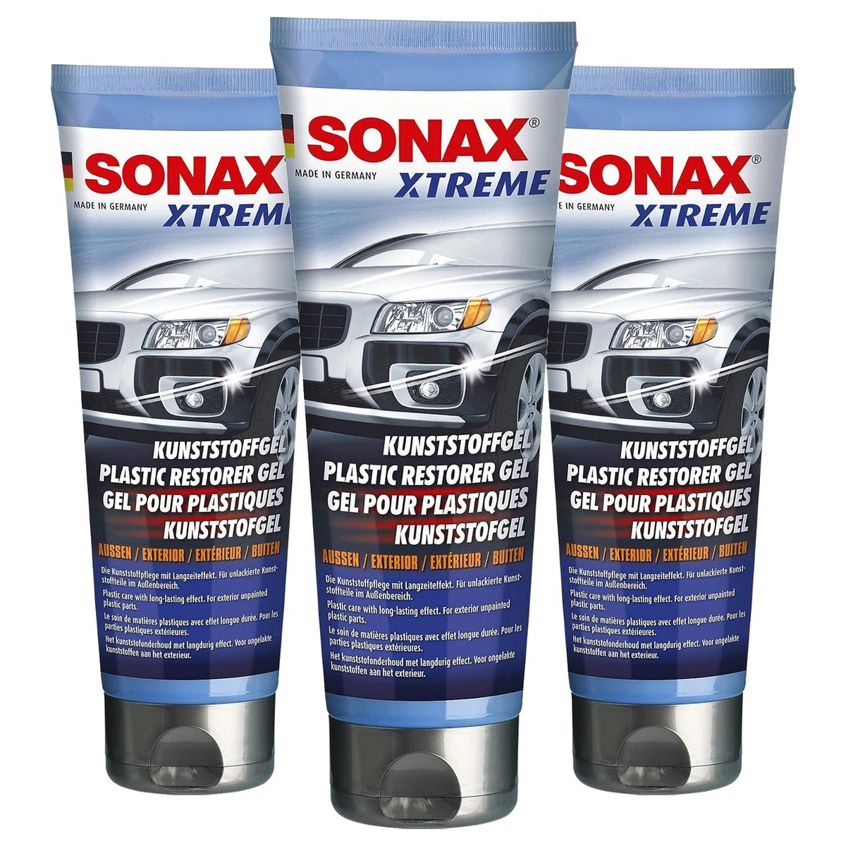 SONAX Xtreme kunststof gel buiten 3 x 250 ml - Voordeelverpakking