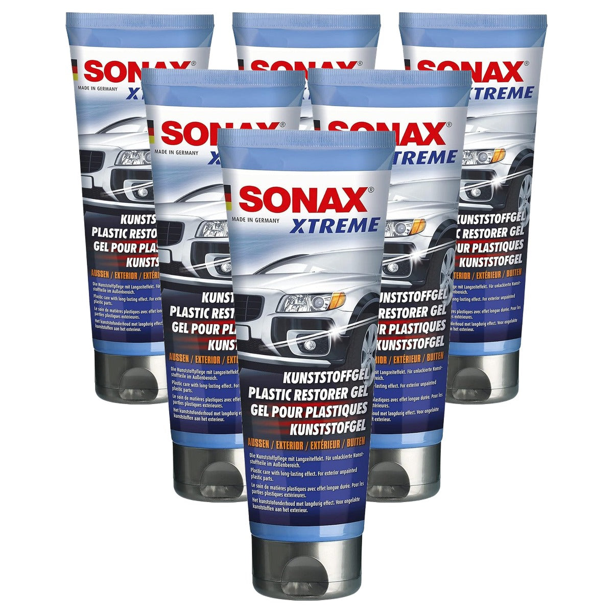 SONAX Xtreme kunststof gel buiten 6 x 250 ml - Voordeelverpakking