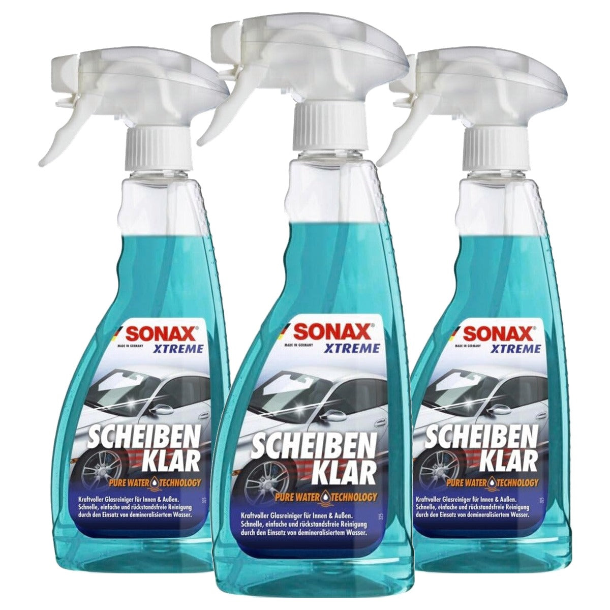 SONAX XTREME ScheibenKlar - Pure Water Technology 3 x 500 ml - Voordeelverpakking