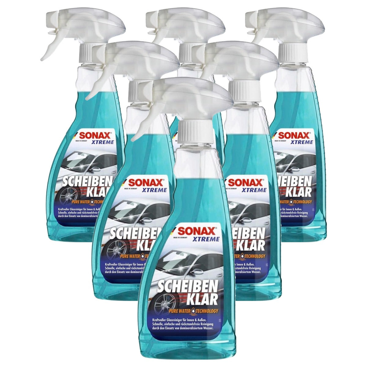 SONAX XTREME ScheibenKlar - Pure Water Technology 6 x 500 ml - Voordeelverpakking