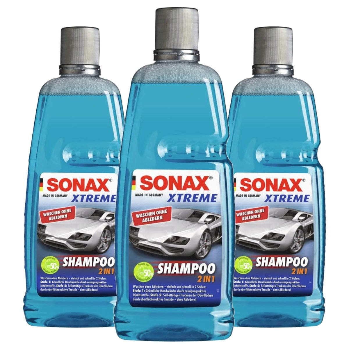 SONAX Xtreme Shampoo 2-in-1 3 x 1 liter - Voordeelverpakking