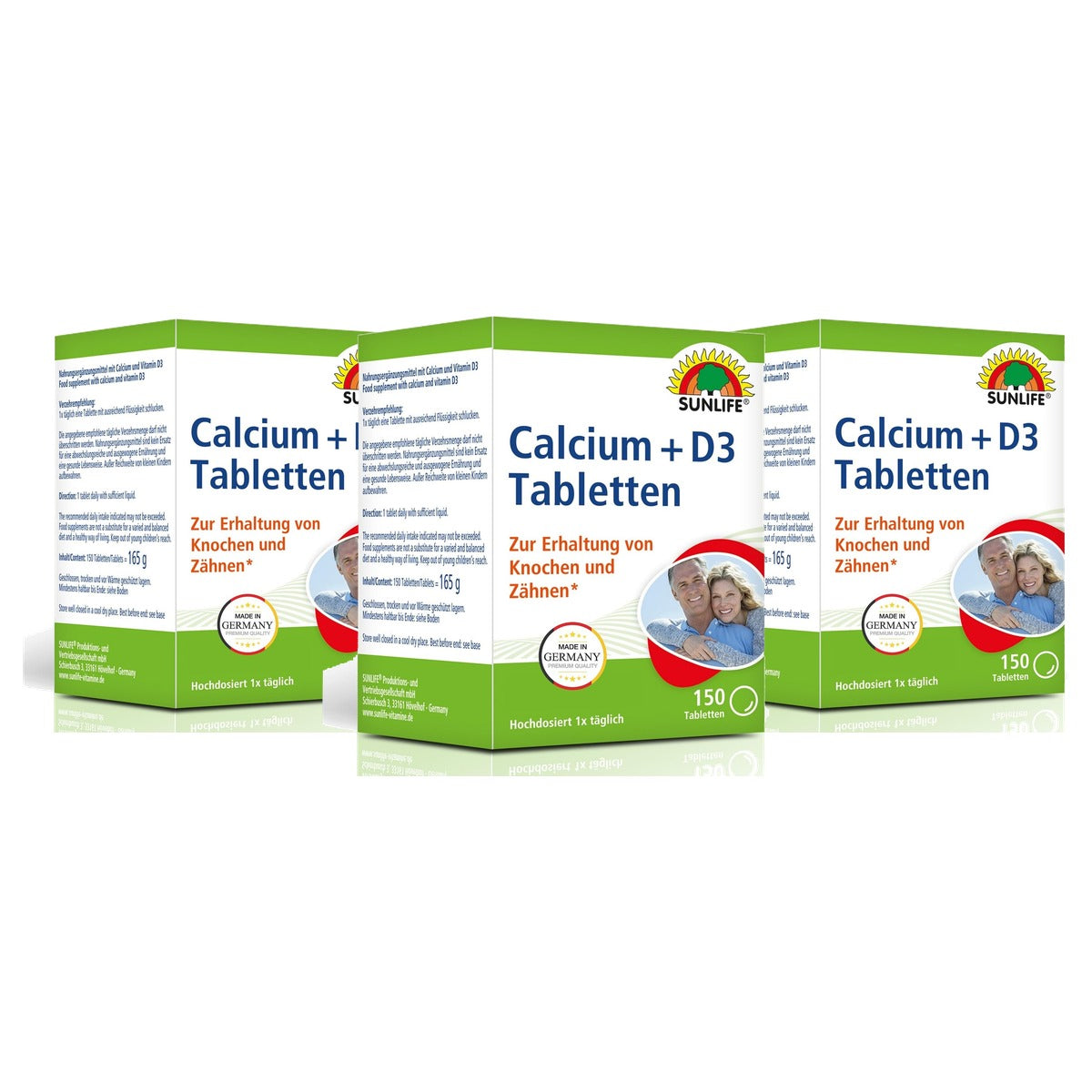 Sunlife Calcium + D3 Tabletten 400 mg 150 st - 3-pack