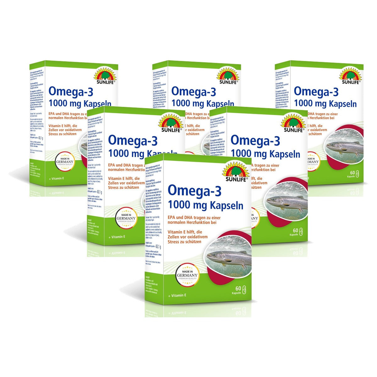 Sunlife Omega 3 Capsules 1000 mg 60 st - 6-pack