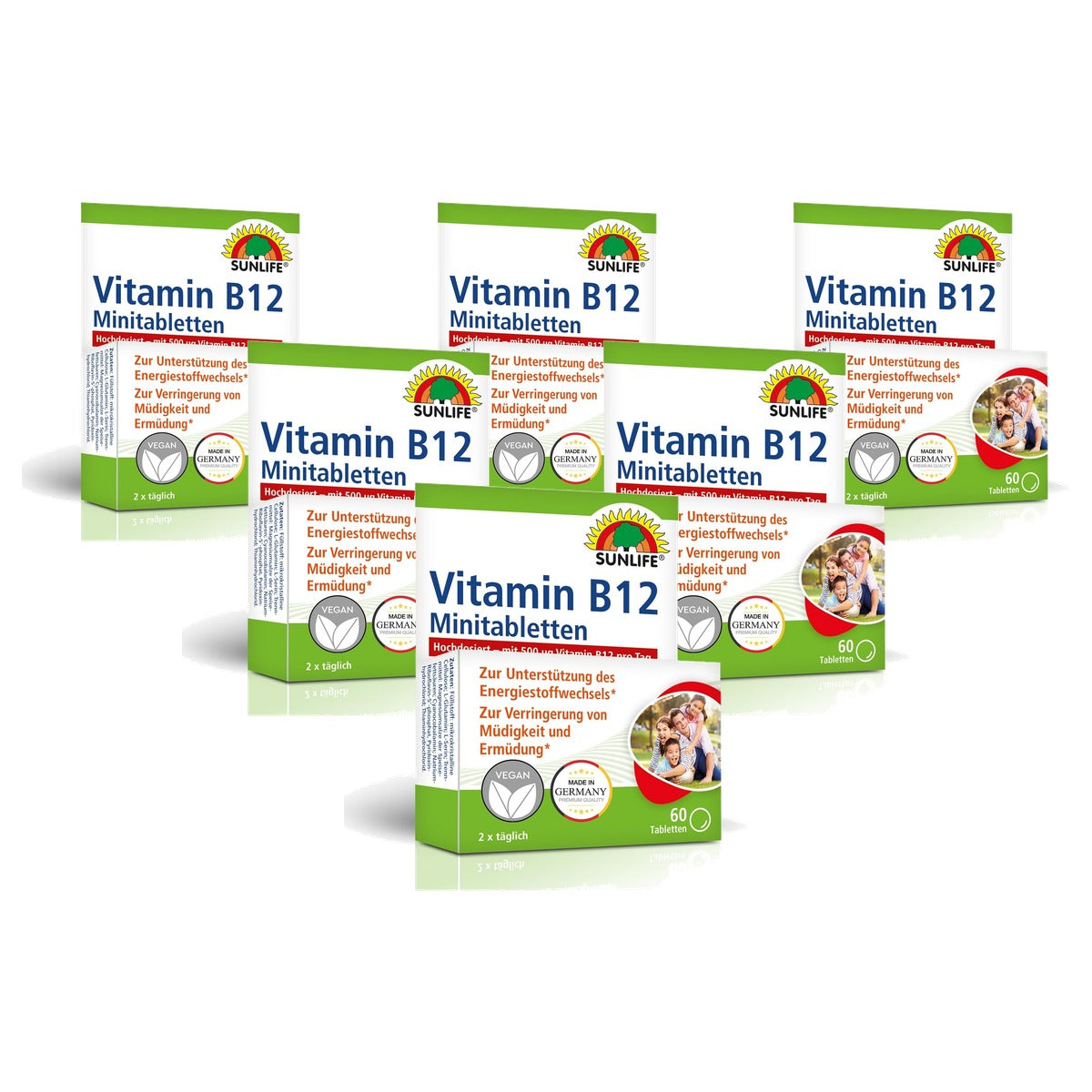 Sunlife Vitamine B12 500 µg Hoge Dosis 60 Mini-Tabletten - 6-pack